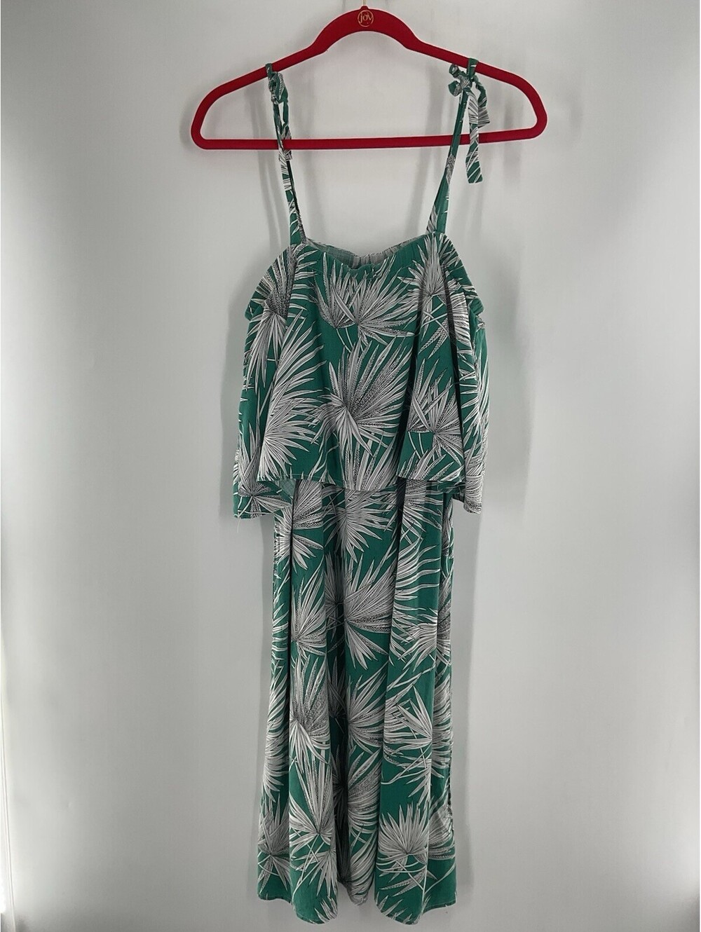 HD In Women’s Size Medium Strappy Sleeve Off Shoulder Dress Plants 035